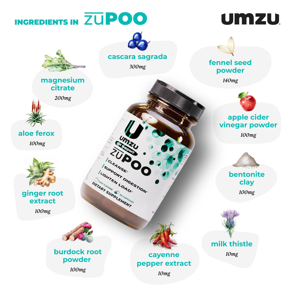 UMZU zuPOO packaging box showing vegan and non-GMO labeling