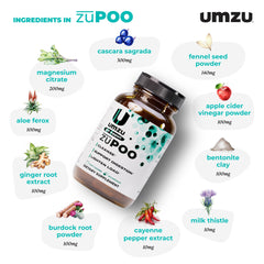 UMZU zuPOO packaging box showing vegan and non-GMO labeling