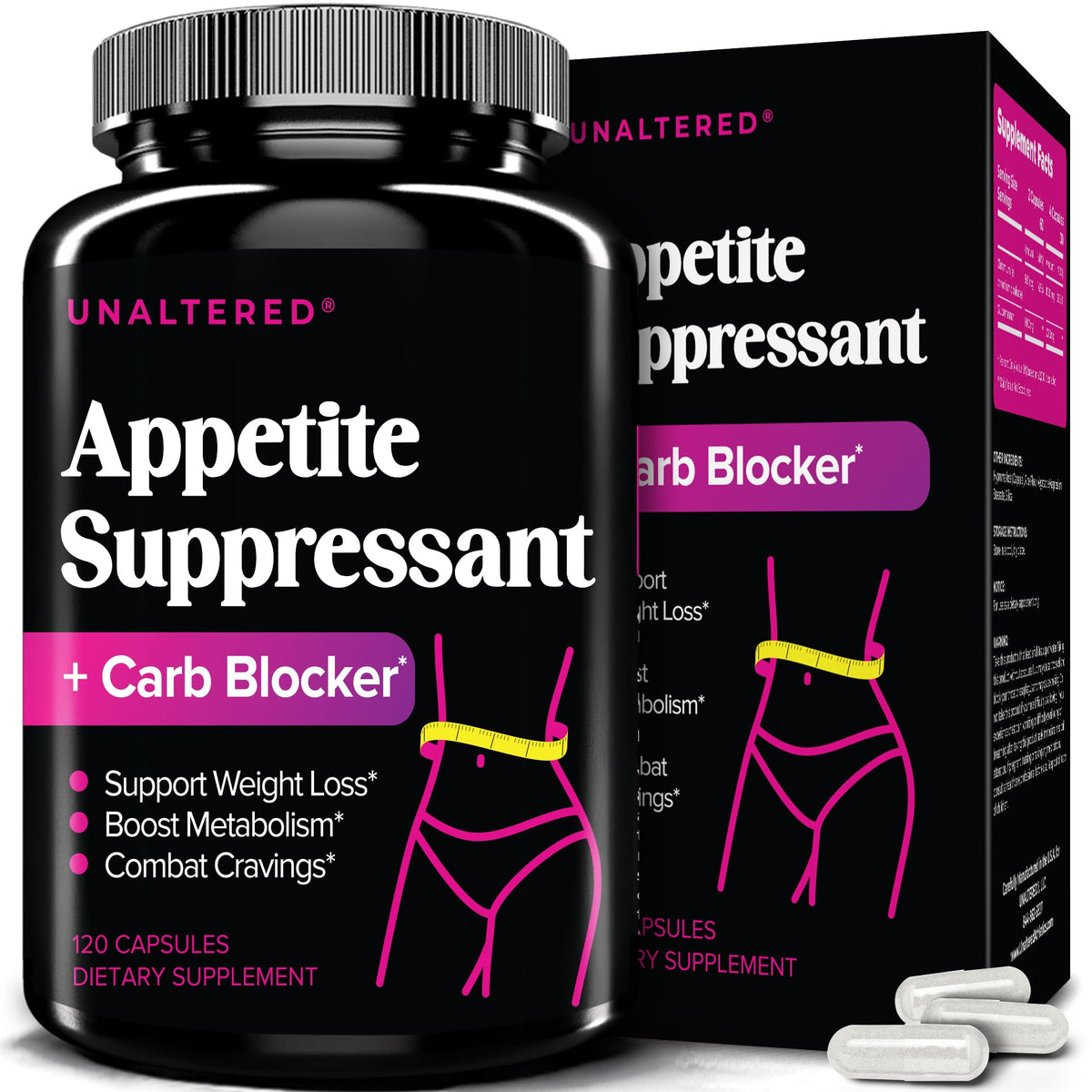 UNALTERED Appetite bottle front promotes fullness and mindful eating.
