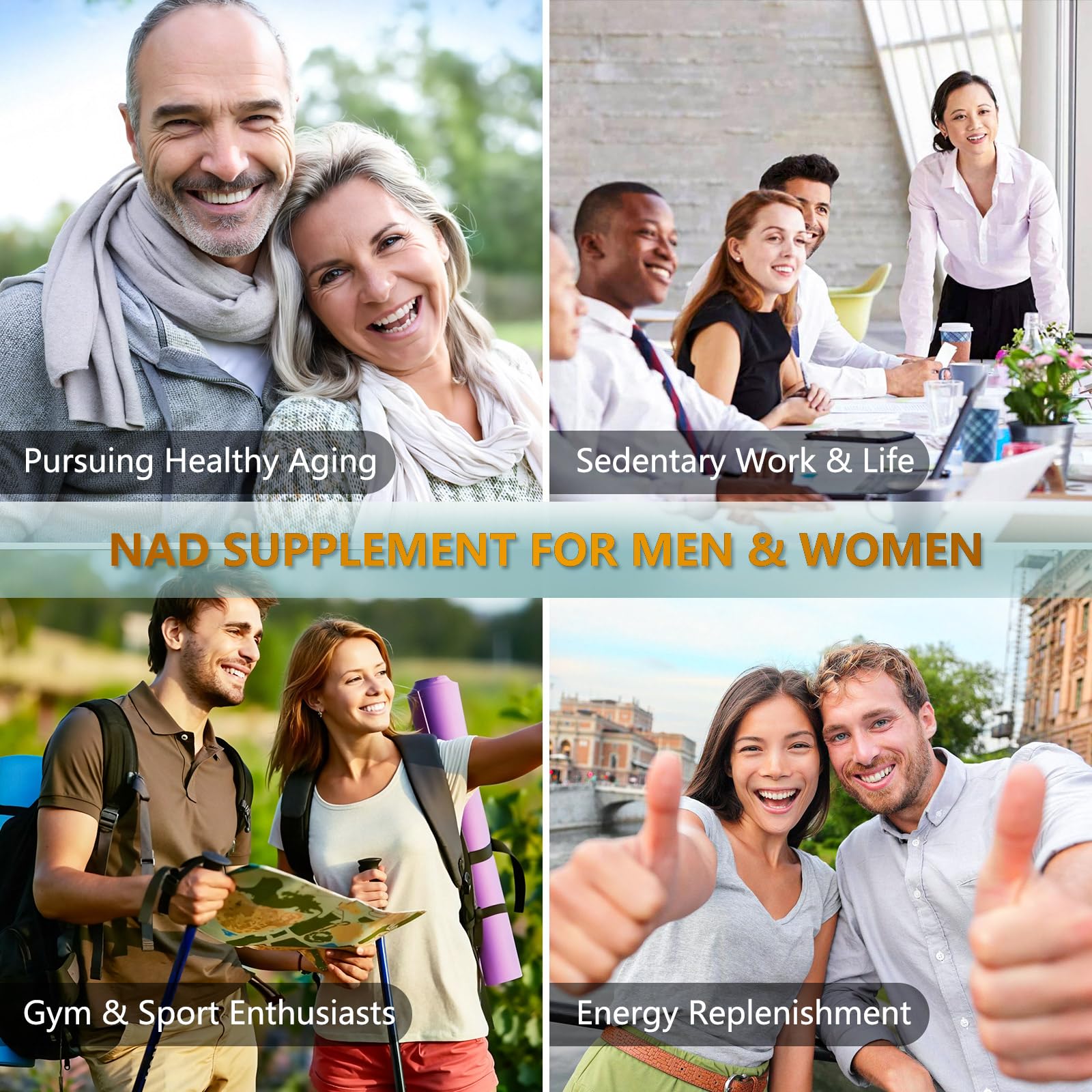 UNcena NAD bundle shown as pair for shared wellness goals for women and men.