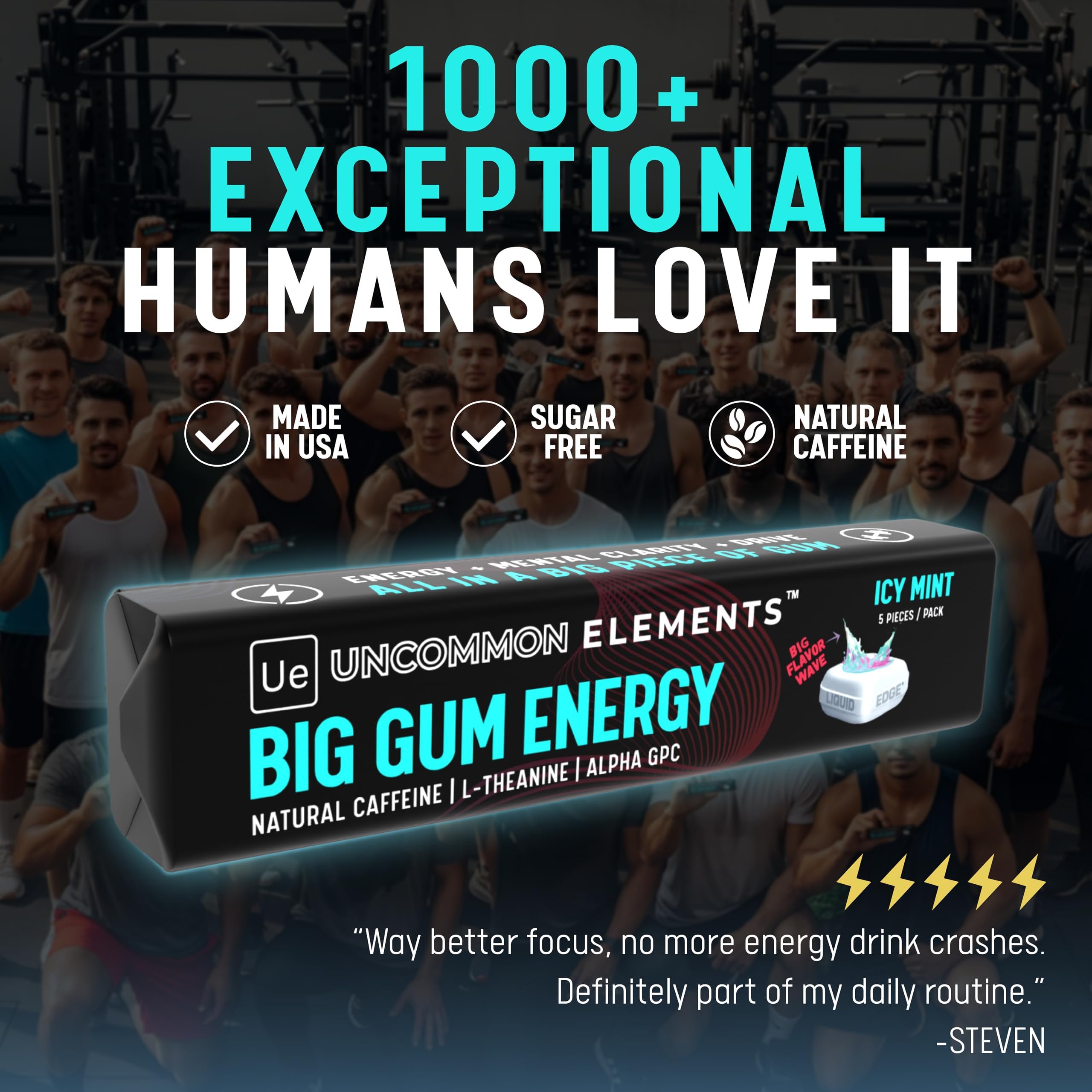 Uncommon Elements Big Gum Energy pack with multiple packs emphasizes value
