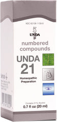 UNDA 21 Numbered Compounds bottle, potential immune and vitality support