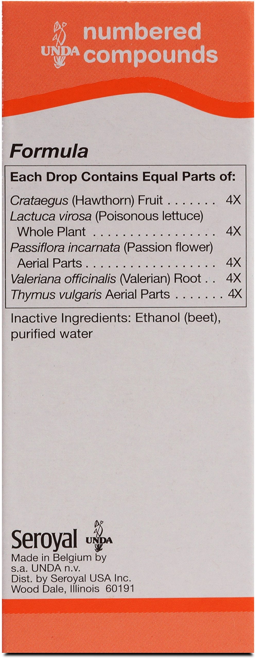 Close-up of UNDA 219 label showing biodynamic ingredients and formulation details