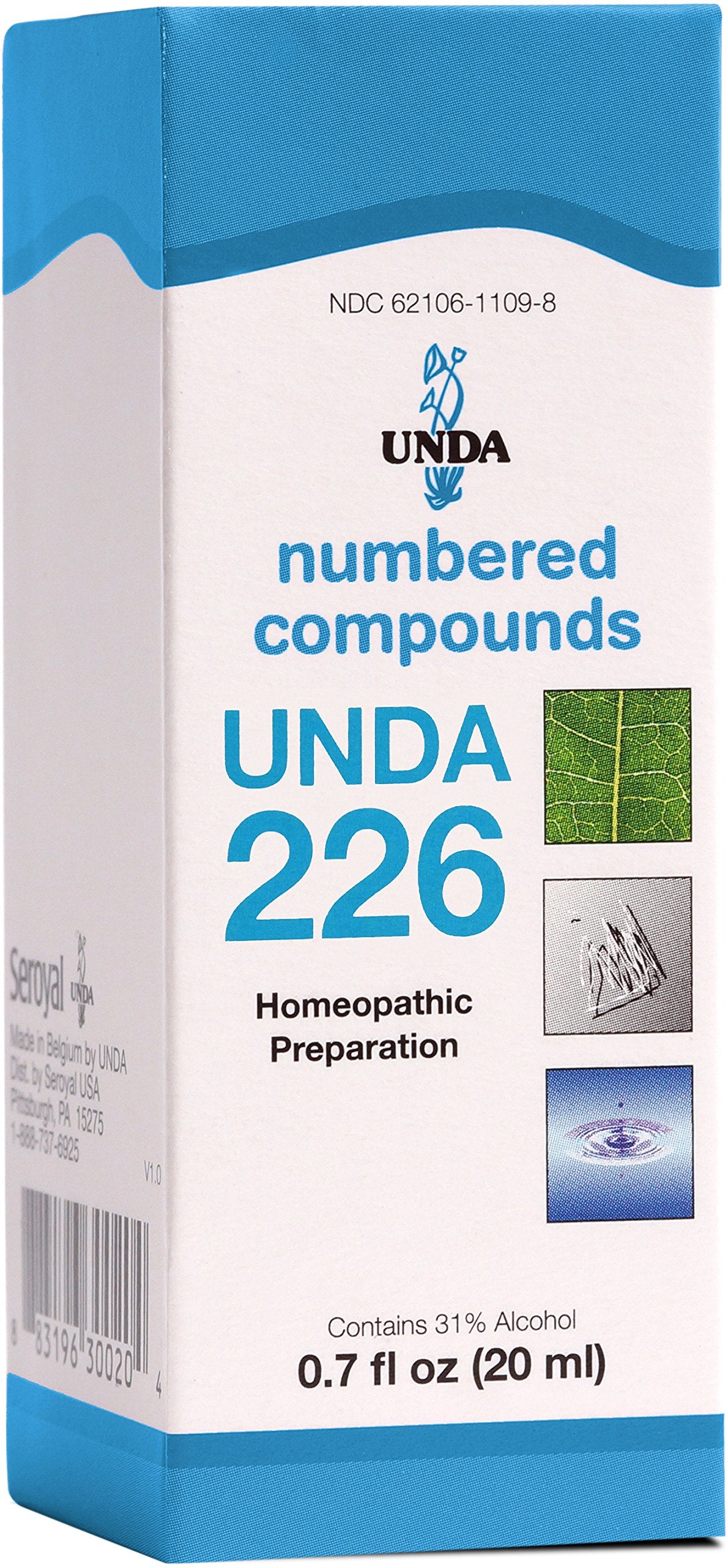 UNDA 226 Numbered Compounds bottle illustrating traditional balance support.