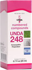 UNDA 248 Numbered Compounds bottle for holistic wellness routines.