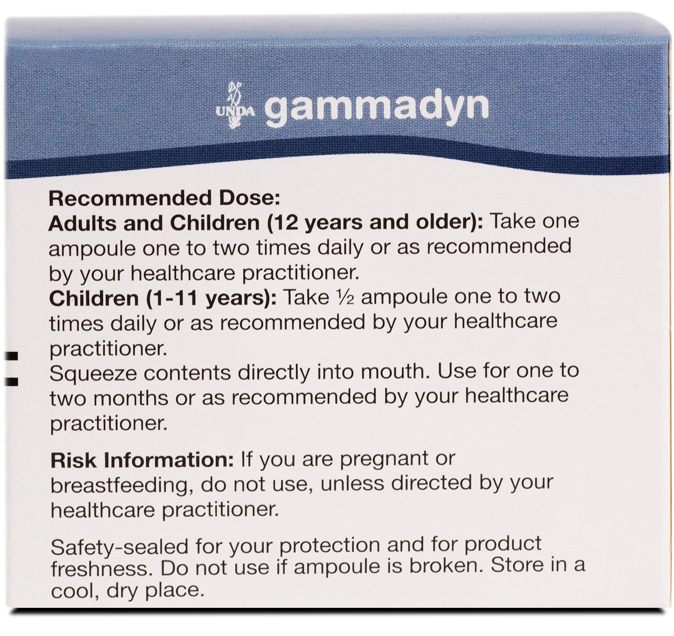 UNDA Gammadyn Mg ingredient close-up emphasizes bioavailable trace magnesium.