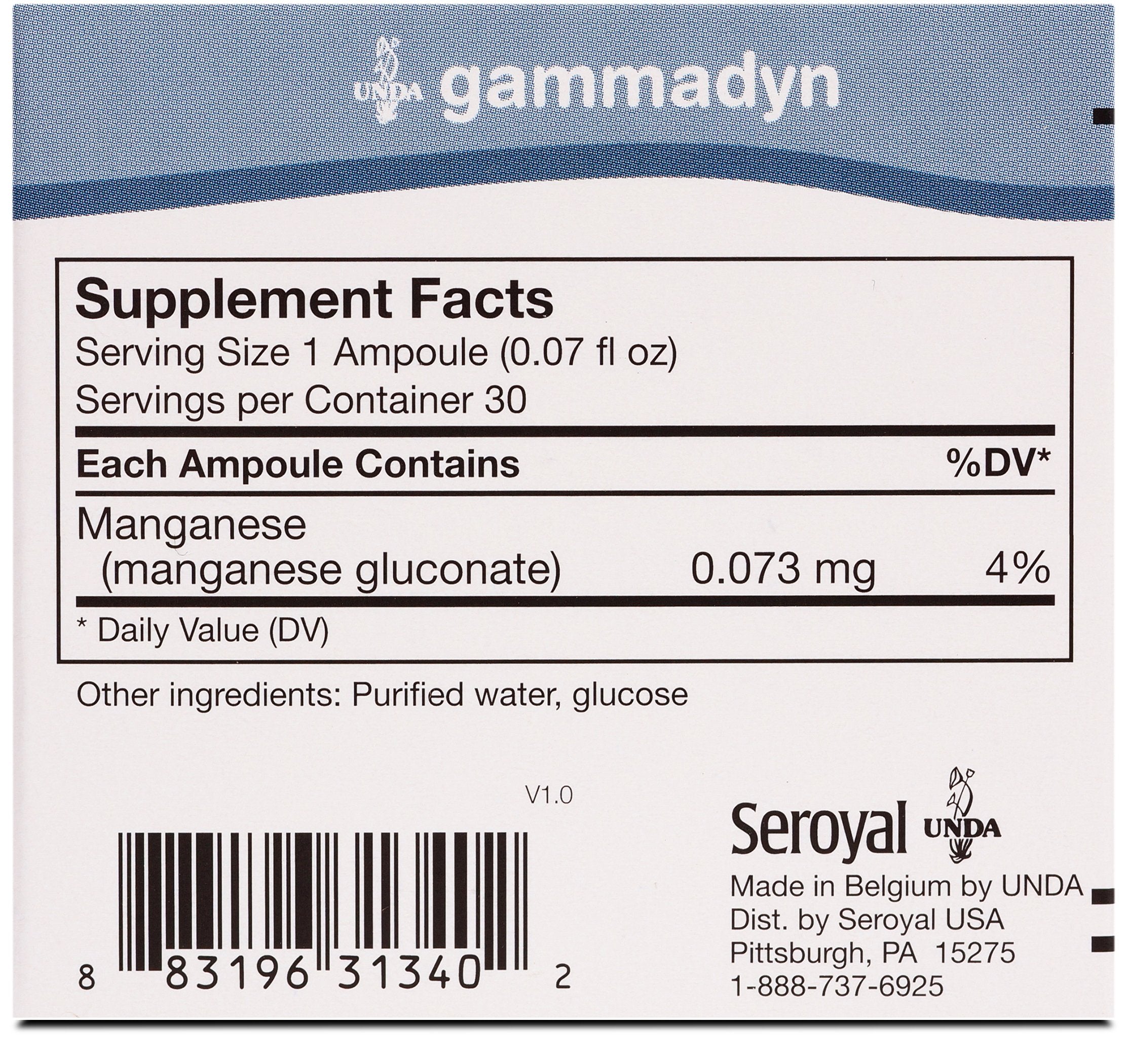 UNDA GAMMADYN Mn pour image showing convenient dosing for on-the-go use