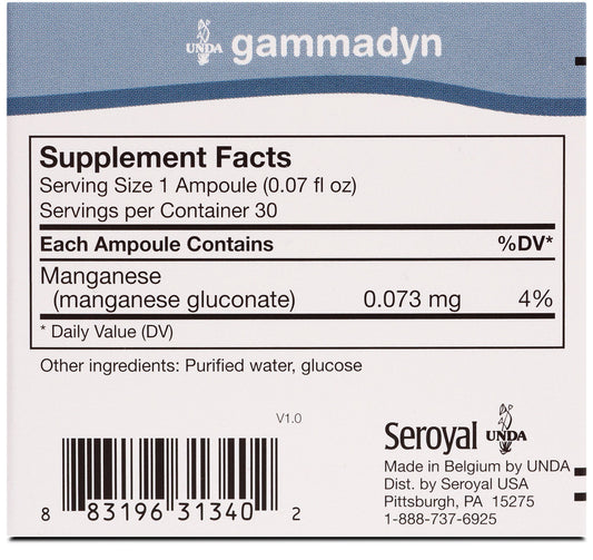 UNDA GAMMADYN Mn pour image showing convenient dosing for on-the-go use