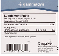 UNDA GAMMADYN Mn pour image showing convenient dosing for on-the-go use