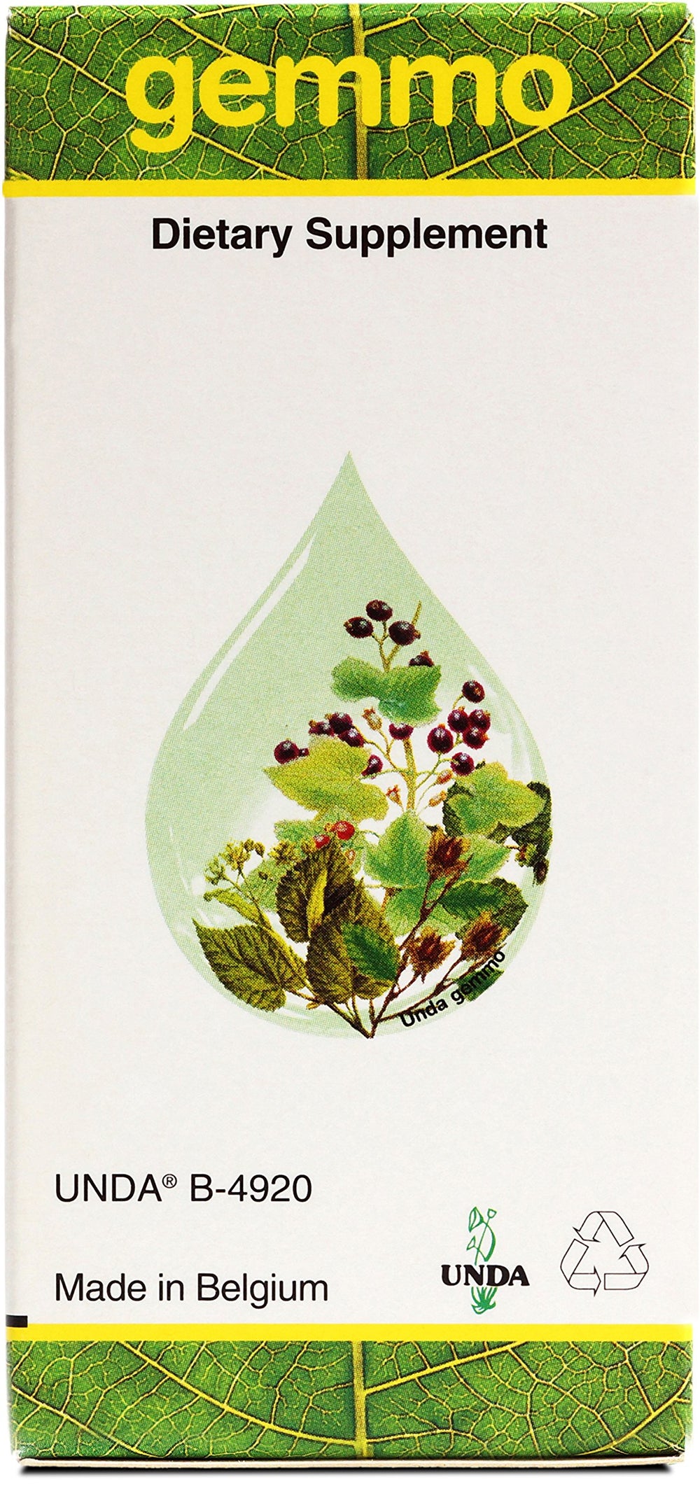 UNDA Gemmo Prunus Amygdalus bottle with dropper for easy dosing