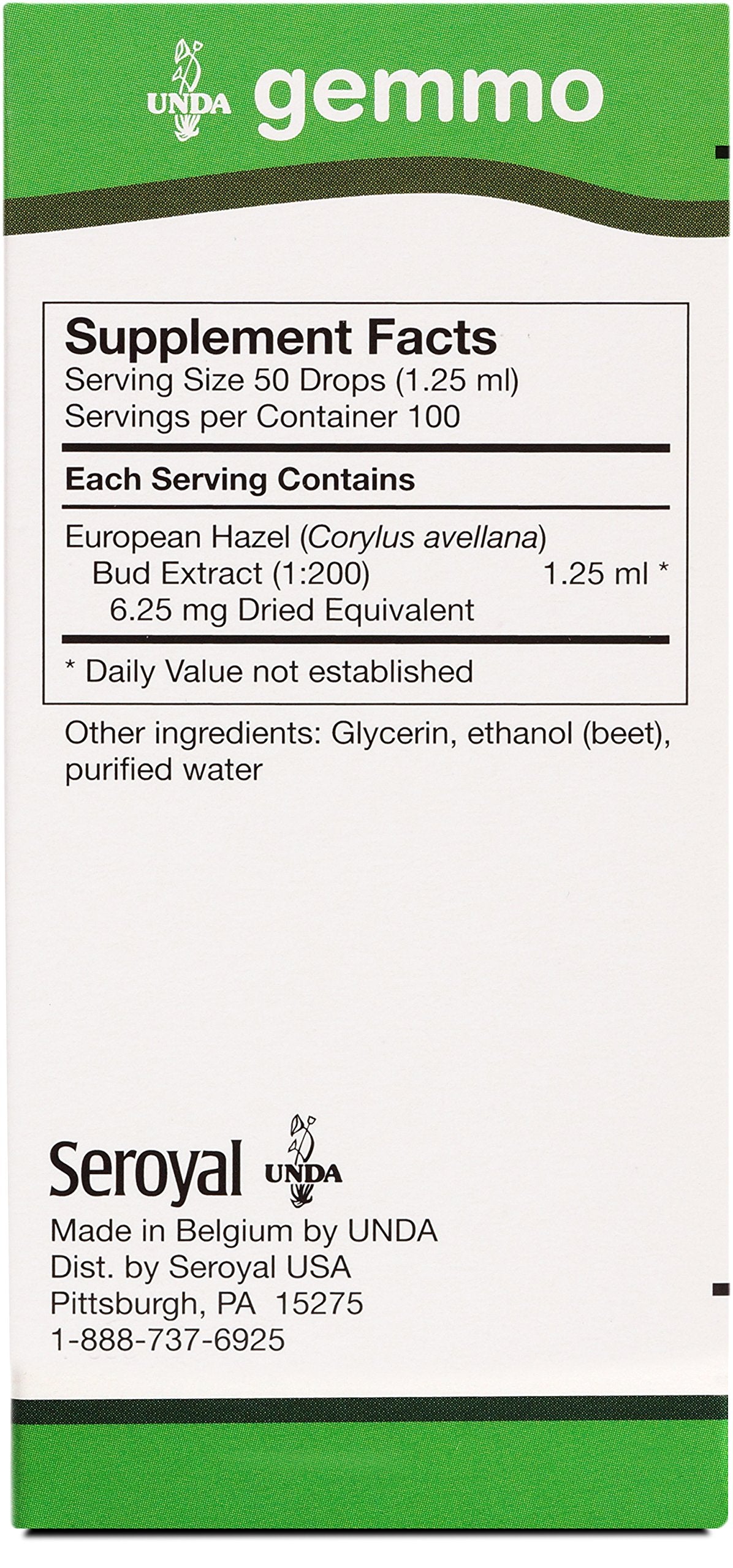 UNDA Gemmo Therapy Corylus Avellana bottle pour enables easy dosing for daily rituals.