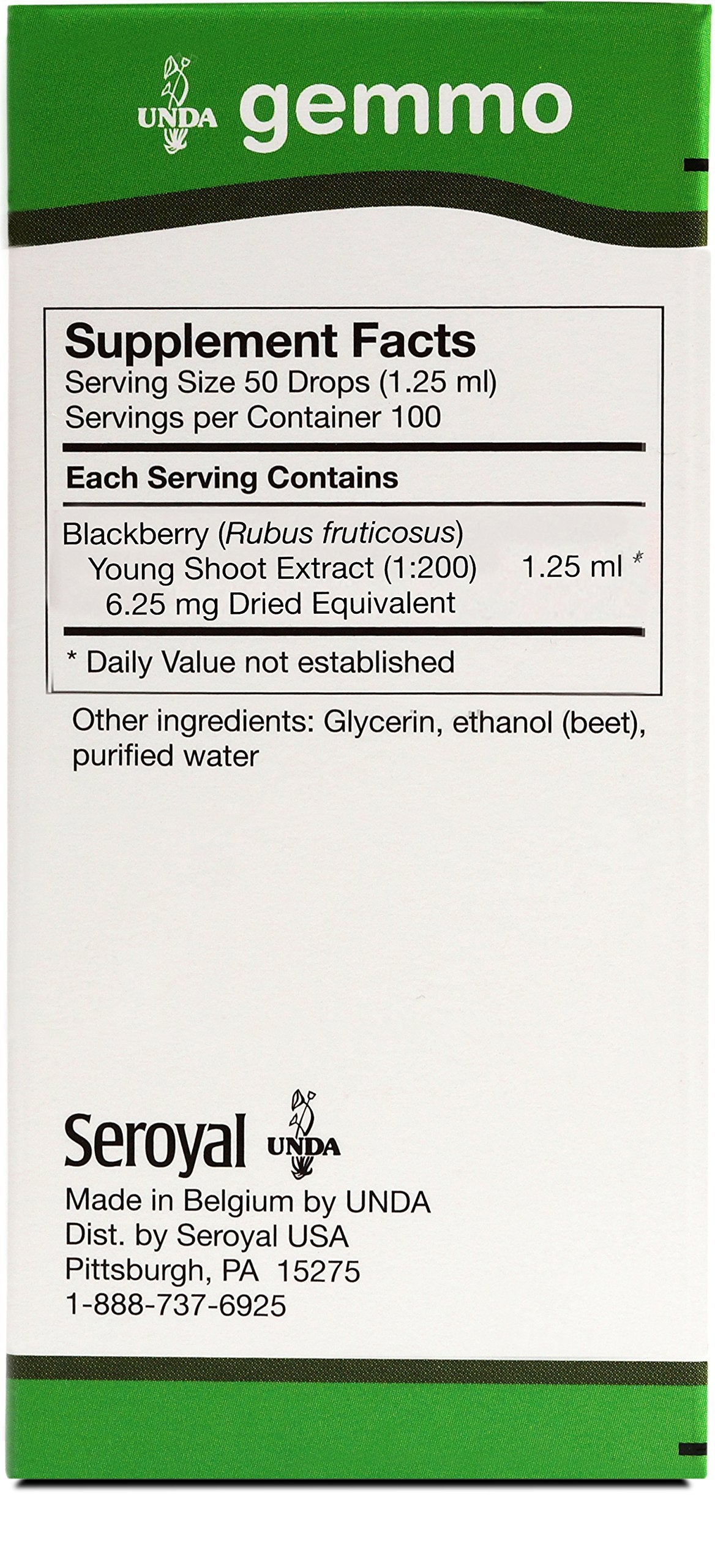 UNDA Gemmo Therapy Rubus Fruticosus dropper for precise dosing during calm routines.