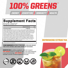 Undefined Nutrition greens powder in glass ready for a refreshing daily shake.