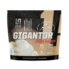 Undefined Nutrition Gigantor Mass Gainer Vanilla bottle front for high quality calories