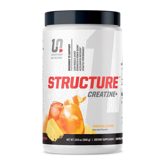 Undefined Nutrition Structure Creatine+ bottle for strength and recovery support