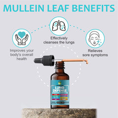 Undelio Lung Defense pour showing easy-to-take liquid for daily support.