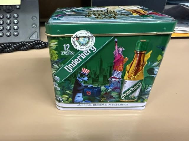 Underberg 2025 Collector Tin side artwork—eye-catching design for display.