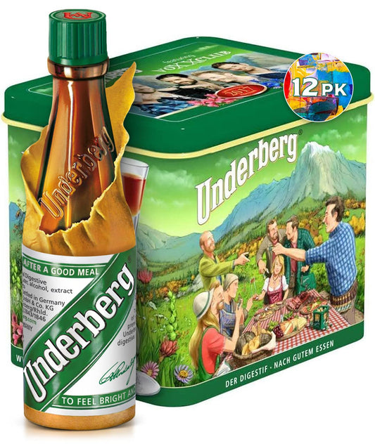 Underberg Annual Collector Tin front view for display or gifting