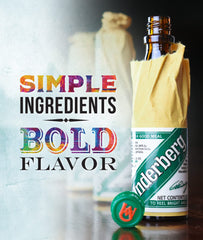 Gift-ready Underberg set on dining table for social sipping