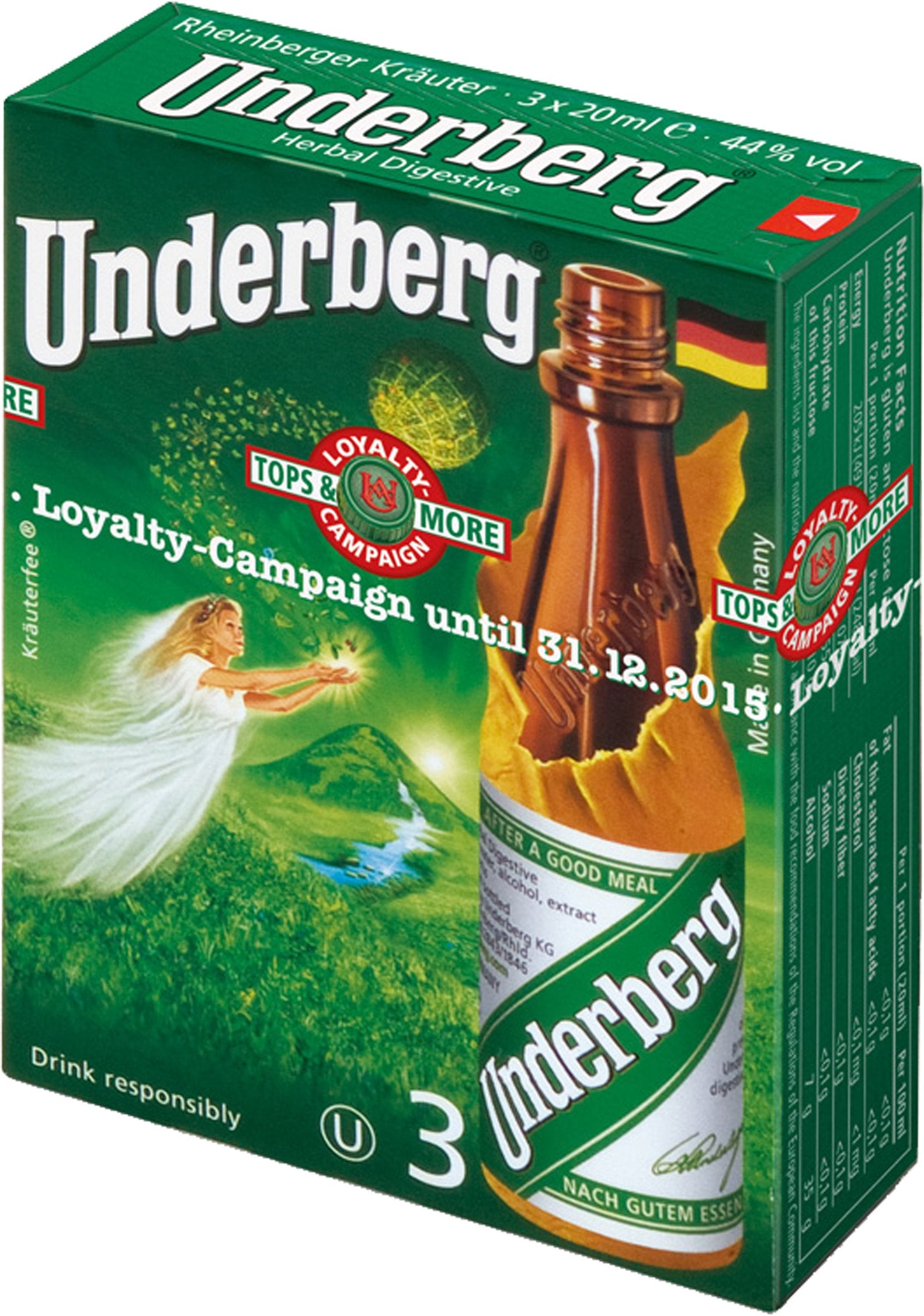 Underberg ingredients map shows 43 countries contributing to natural botanicals