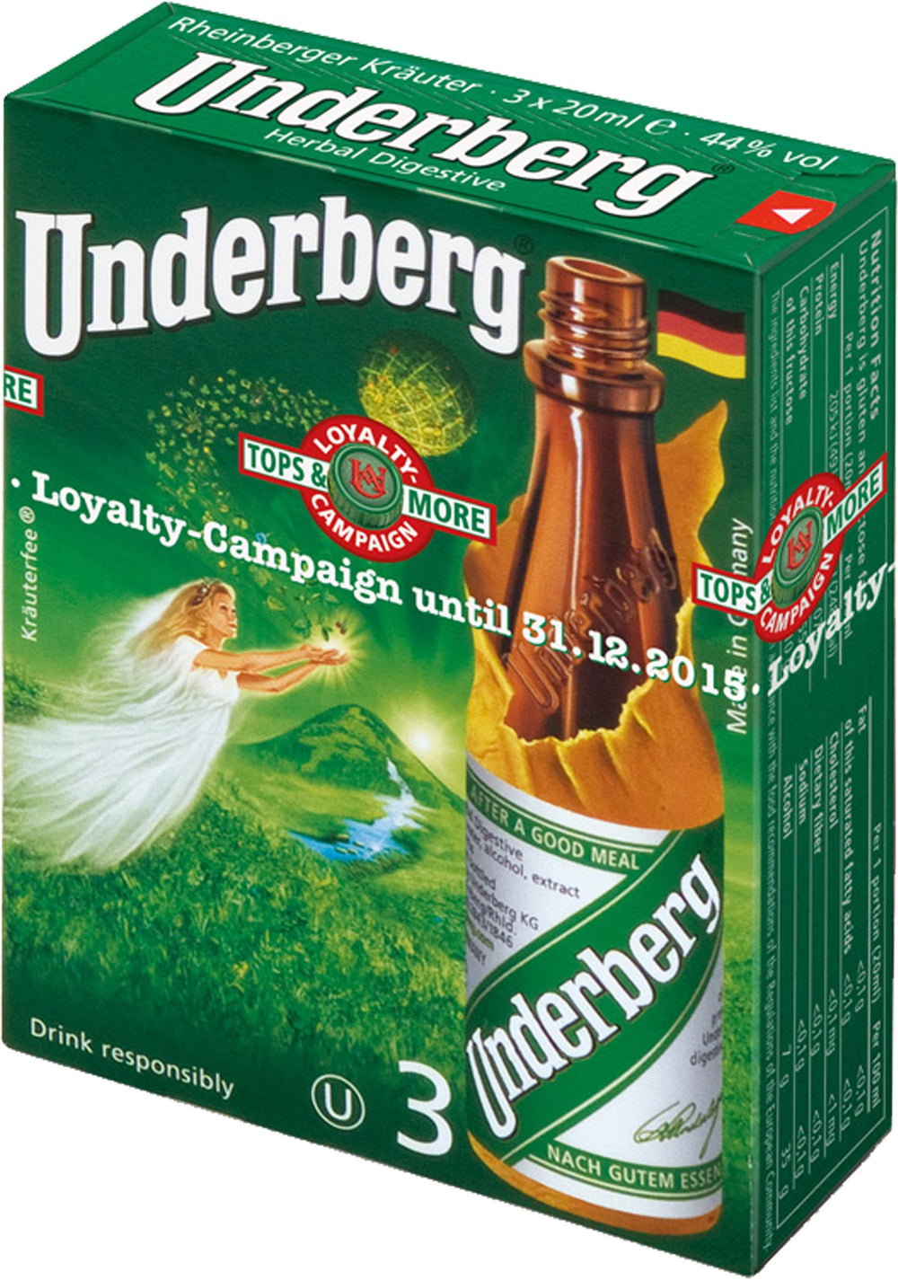 Underberg ingredients map shows 43 countries contributing to natural botanicals