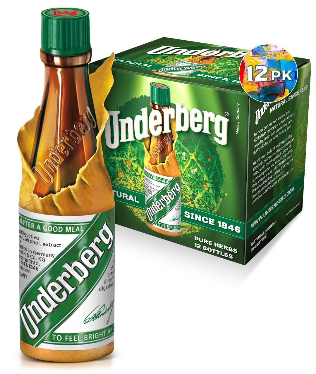 Underberg One House Bar Pack 12 bottles for convenient home entertaining