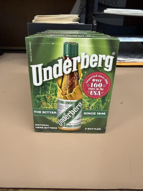 Underberg single-portion bottles lined up for convenient on-the-go digestion support