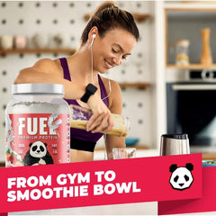 Underground Bio Labs Panda Fuel 2.5 pound jar with scoop and nutrition facts.