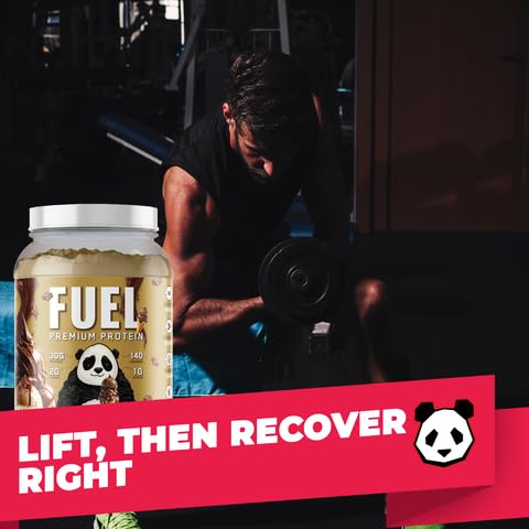 Keto-friendly Panda Fuel with 25 servings per tub emphasis