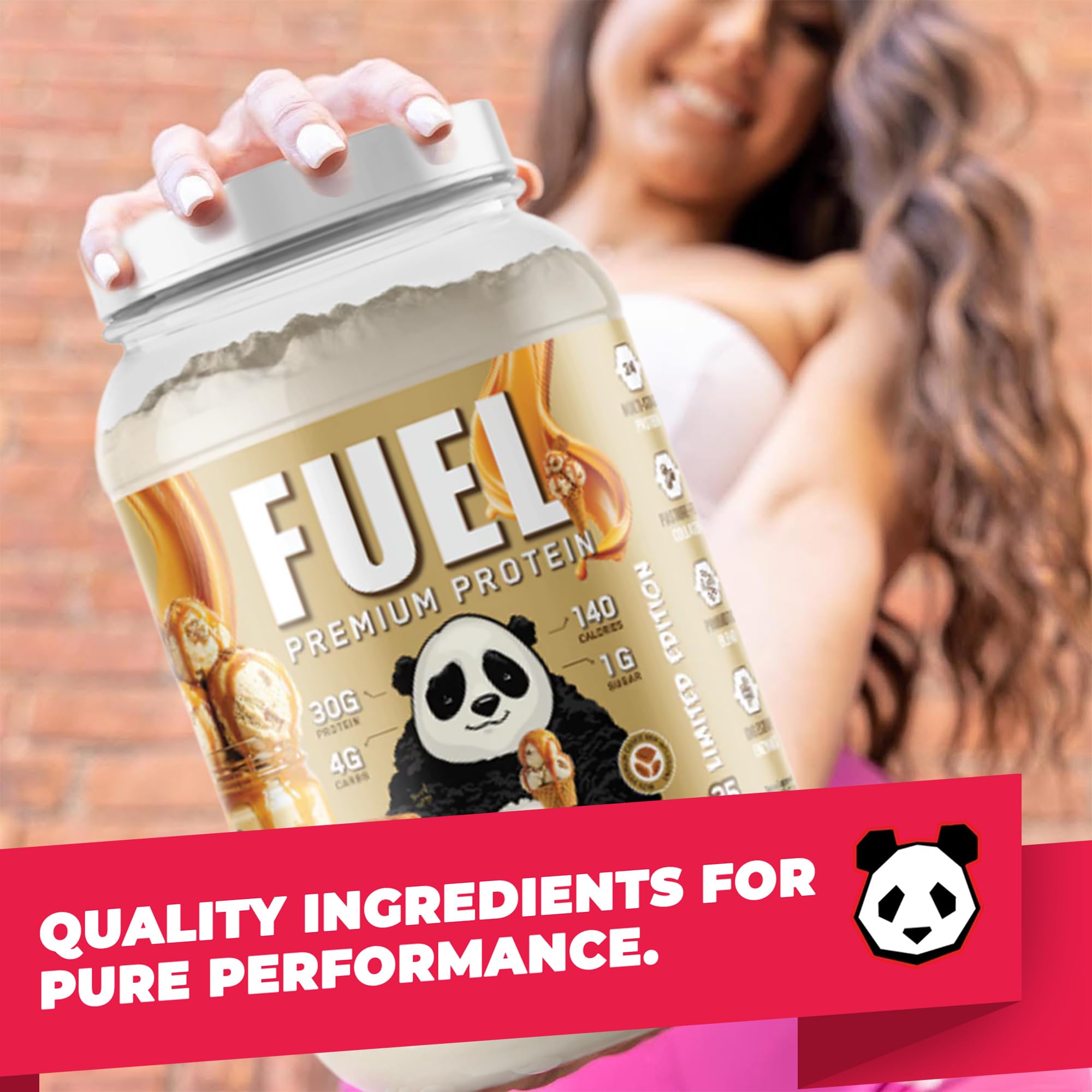 Underground Bio Labs Panda Fuel keto-friendly badge on packaging for macro-conscious shoppers.