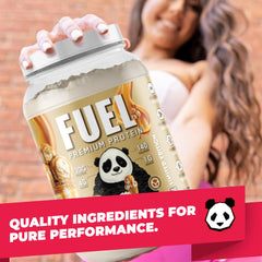 Underground Bio Labs Panda Fuel keto-friendly badge on packaging for macro-conscious shoppers.