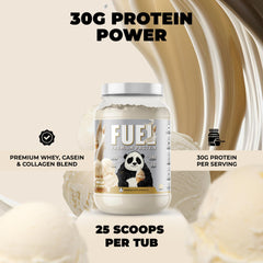 Underground Bio Labs Panda Fuel keto-friendly label signals low-sugar protein options.