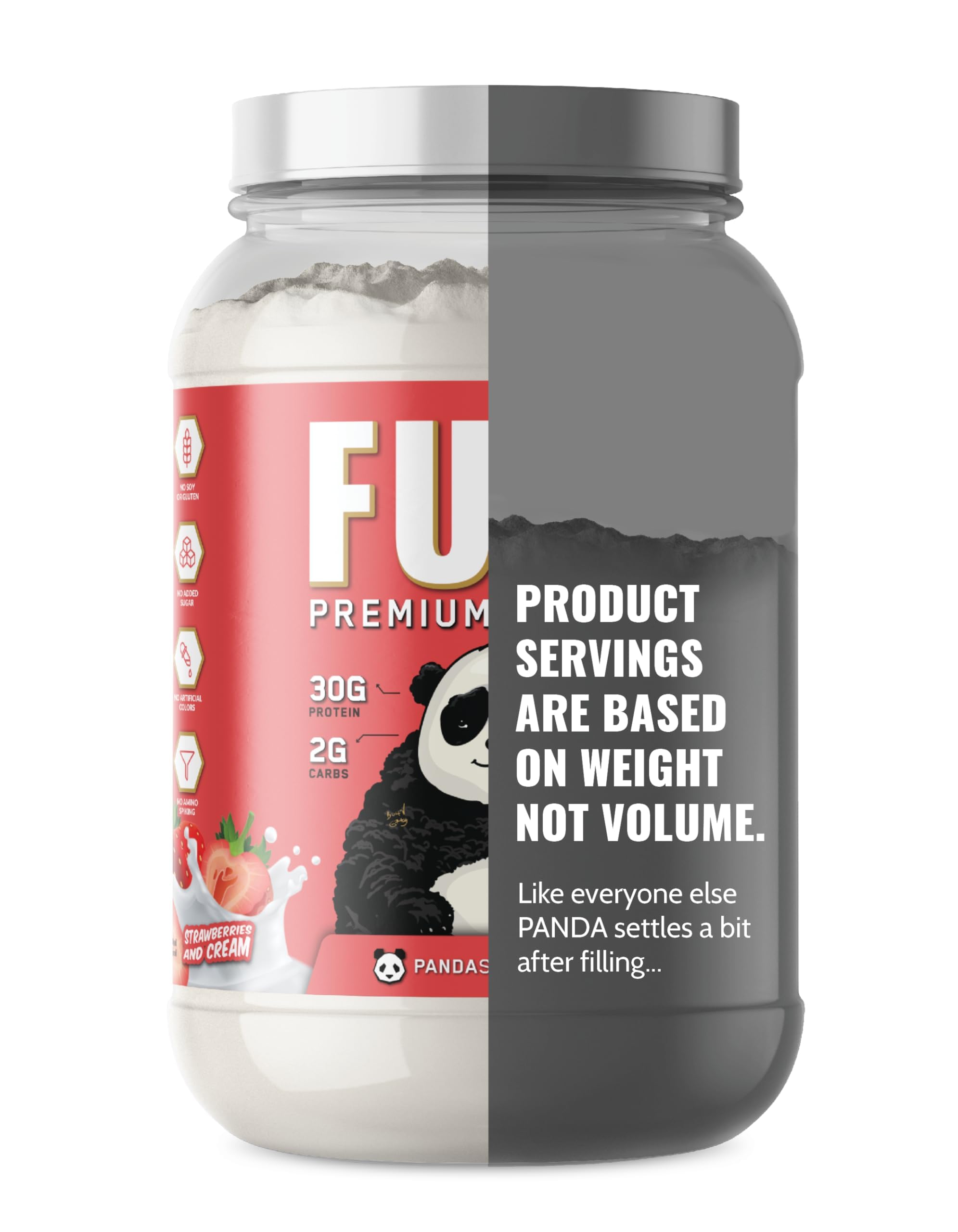 Underground Bio Labs Panda Fuel scoop indicates 30g protein per serving.