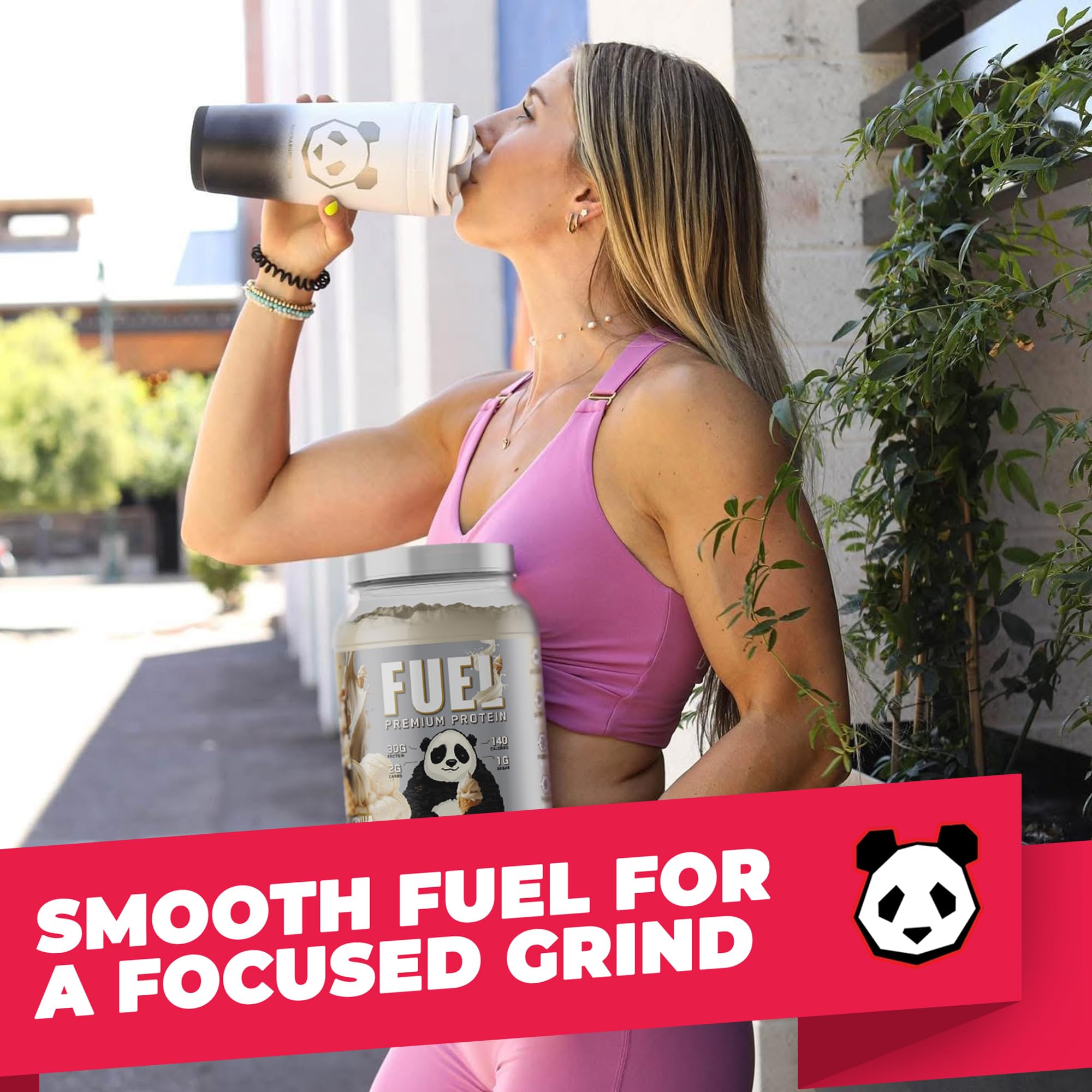 Underground Bio Labs Panda Fuel shaker demonstrates convenient on-the-go mixing.