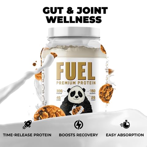Time-release graphic for Panda Fuel implies gradual nutrient delivery for workouts.