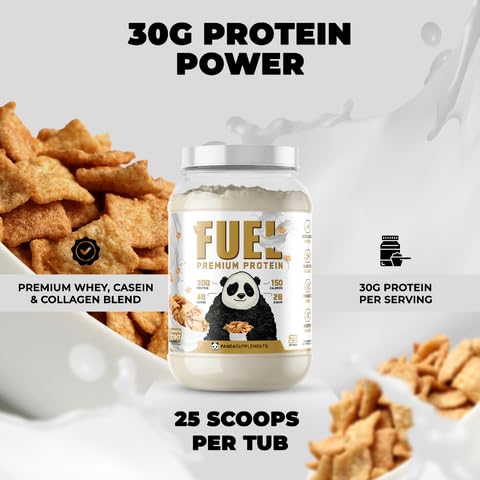 Underground Bio Labs Panda Fuel label closeup emphasizes ingredients and protein blend.