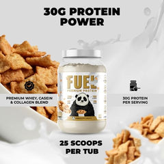 Underground Bio Labs Panda Fuel label closeup emphasizes ingredients and protein blend.