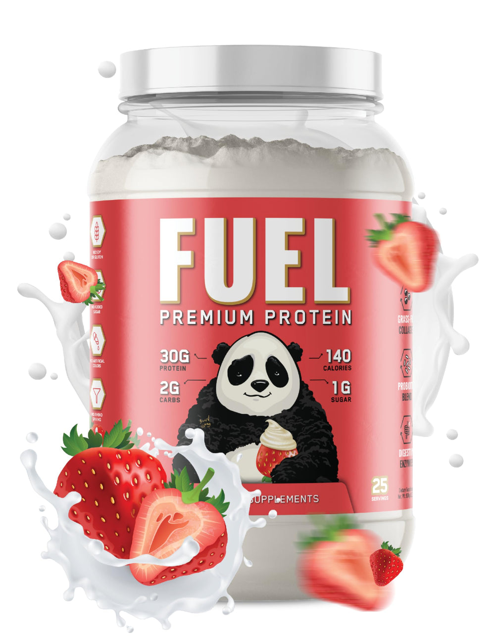 Underground Bio Labs Panda Fuel packaging showcases premium protein blend for daily workouts.