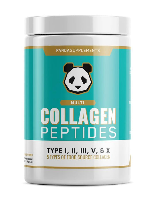 Underground Bio Labs Panda Multi Collagen bottle offers hydrolyzed collagen for daily use and potential joint support