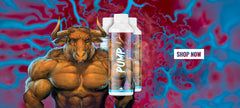 Panda Pump close-up with gym scene highlighting fitness use