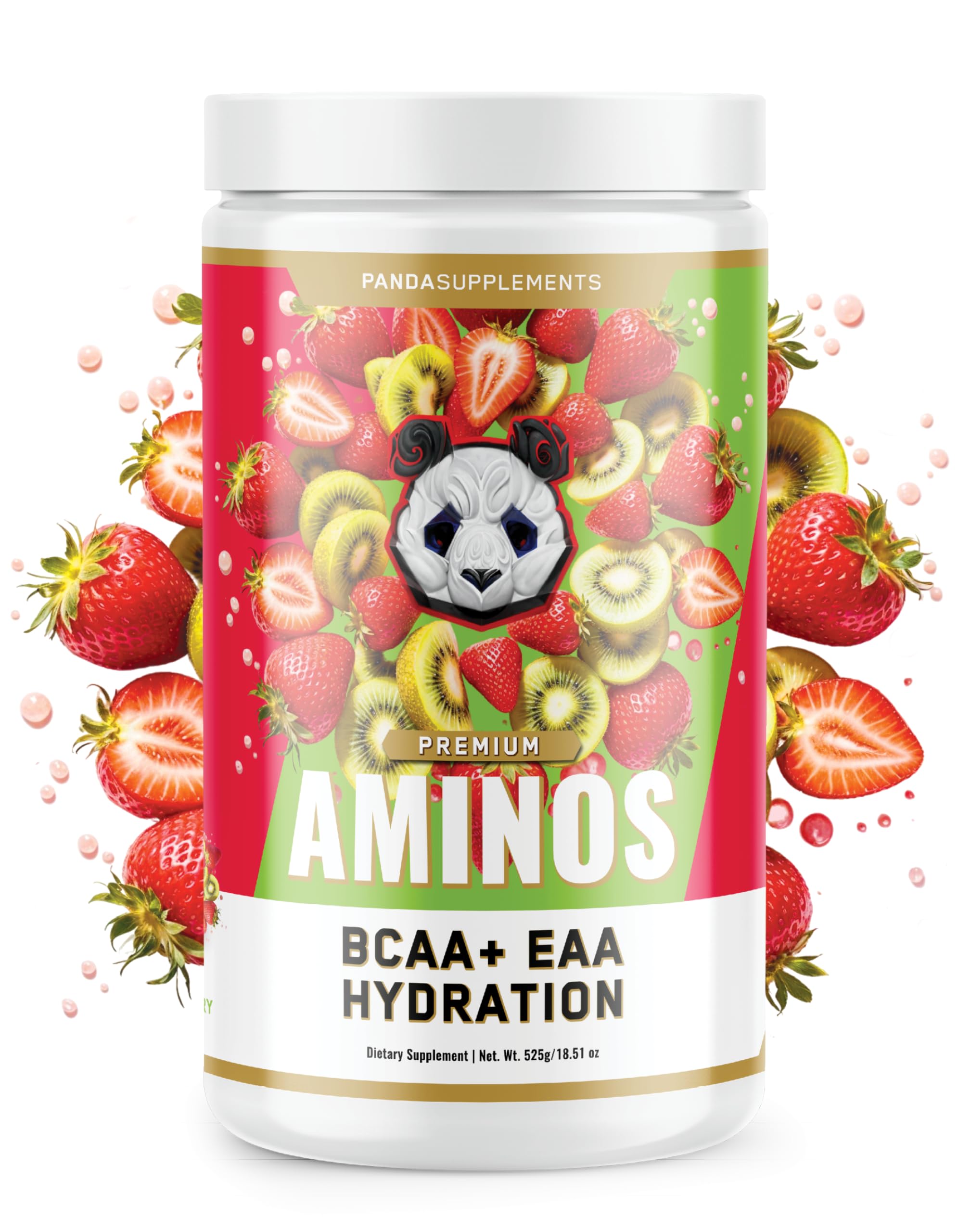 Underground Bio Labs Panda Supps Aminos Kiwi Strawberry bottle ready for hydration during training