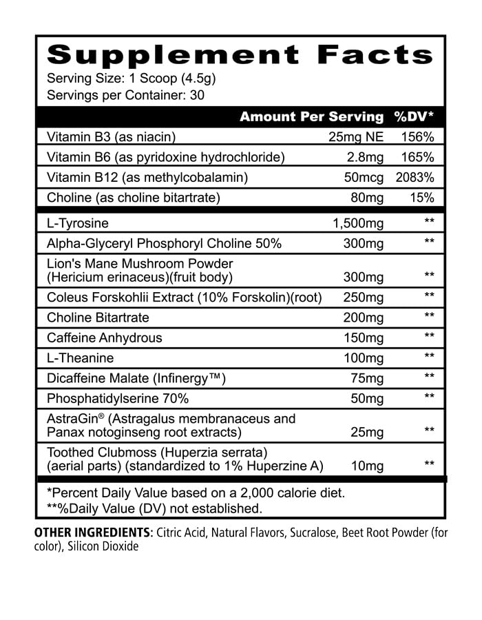 Panda Supps Focus 3.0 serving scoop enables precise dosing.