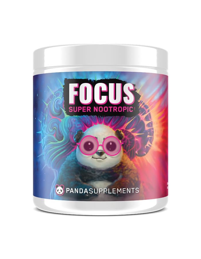 Underground Bio Labs Panda Supps Focus bottle with Pink Lemonade 3.0 for sustained energy and focus.