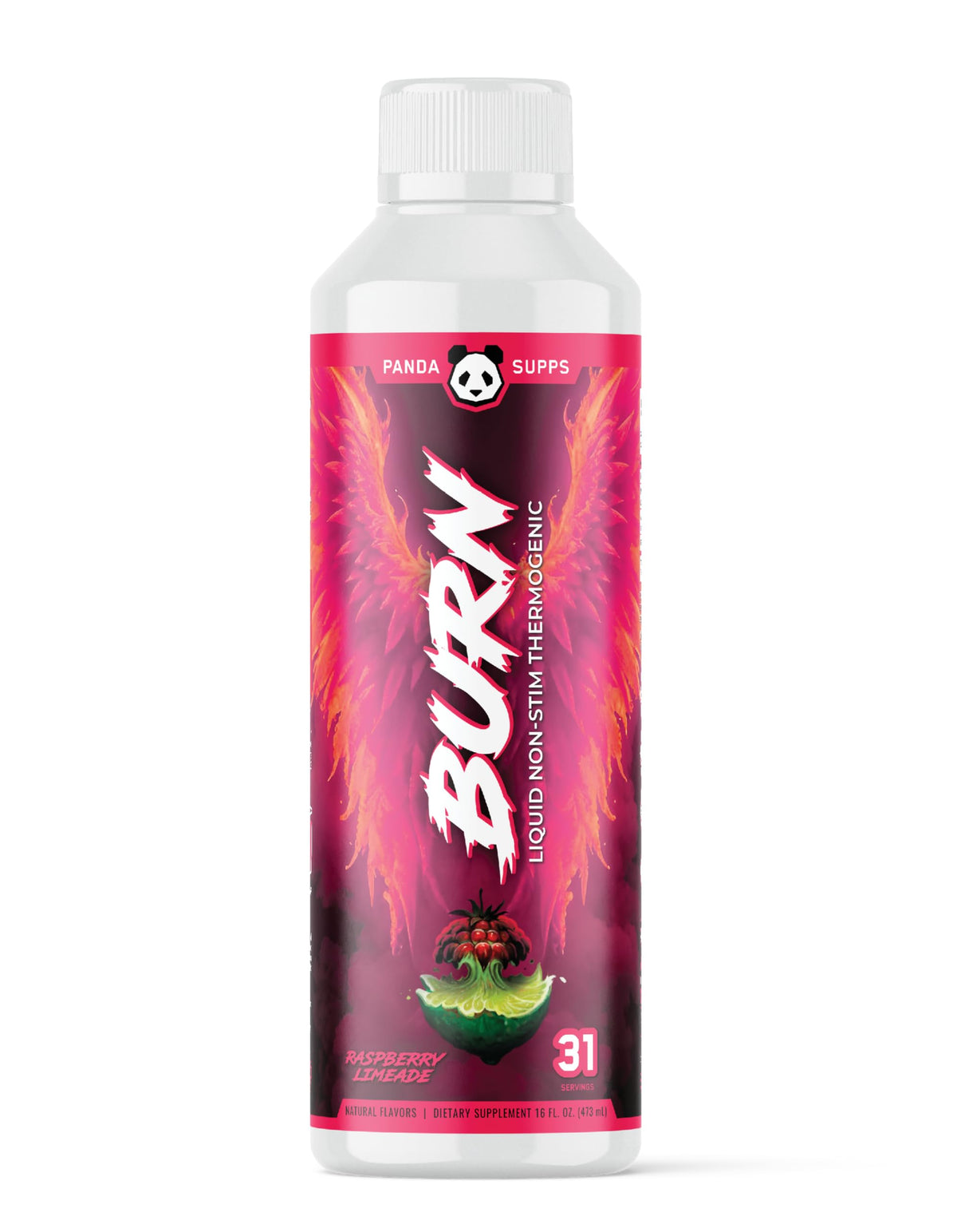 Underground Bio Labs Panda Supps Liquid Burn bottle shown for easy energy support