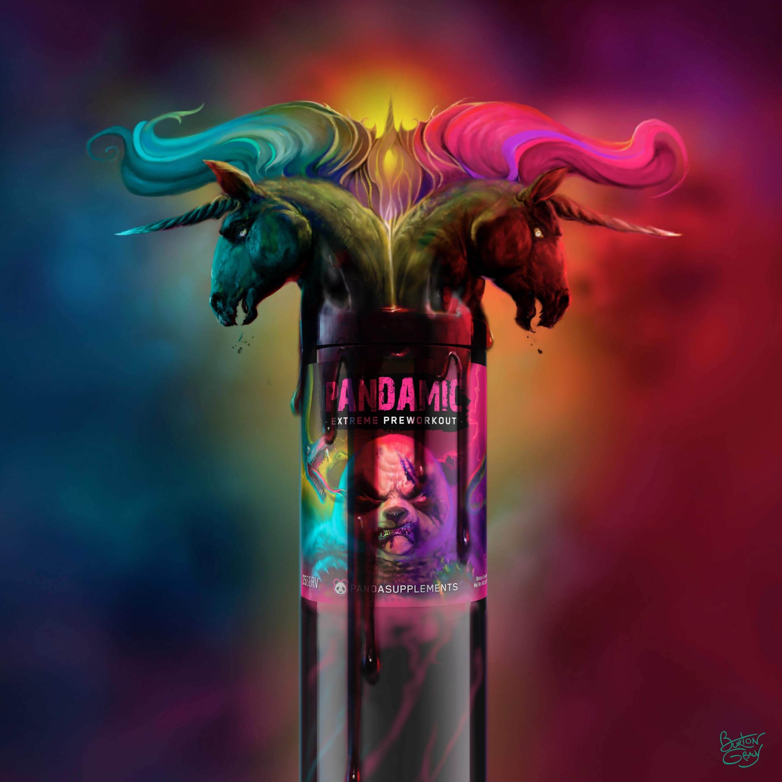 Panda Supps Pandamic Extreme V2 flavor packaging highlights four options
