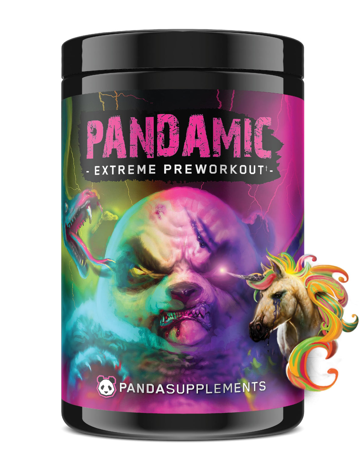 Underground Bio Labs Panda Supps Pandamic Extreme Pre-Workout V2 hero bottle energizes workouts