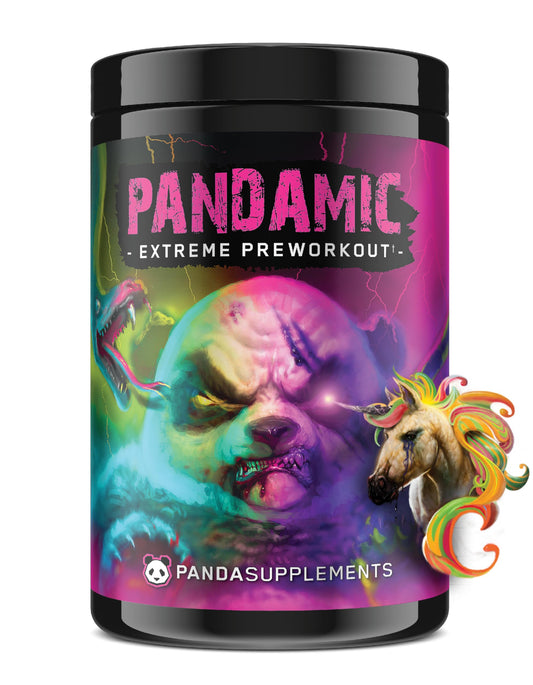 Underground Bio Labs Panda Supps Pandamic Extreme Pre-Workout V2 hero bottle energizes workouts