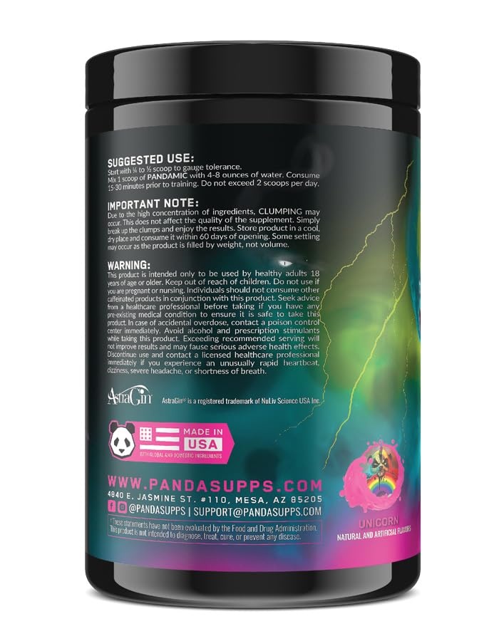Panda Supps Pandamic Extreme V2 serving scoop shows precise dosing for workouts