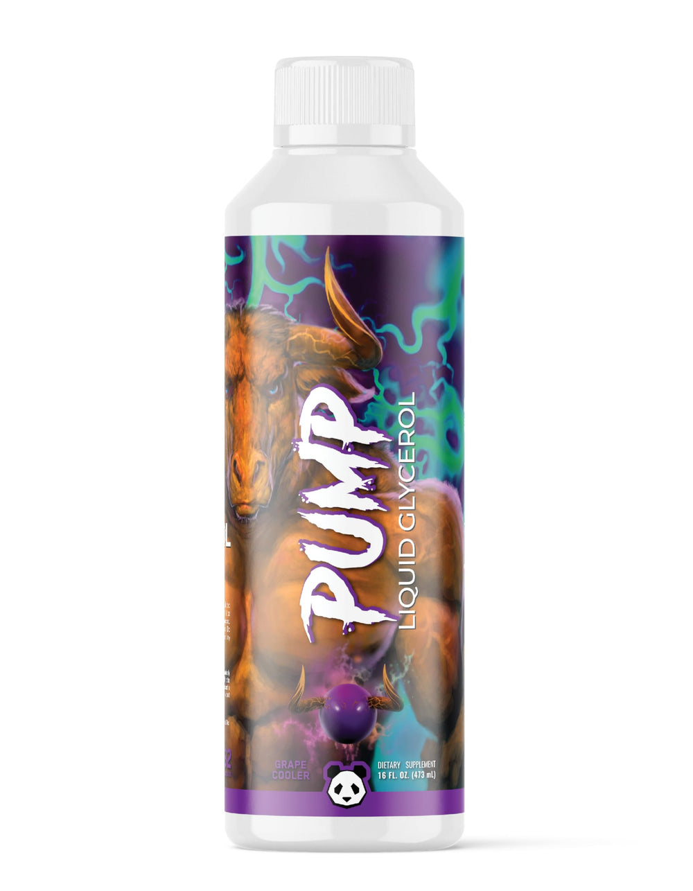 Underground Bio Labs Panda Supps Pump 16oz bottle supports hydration and pumps.