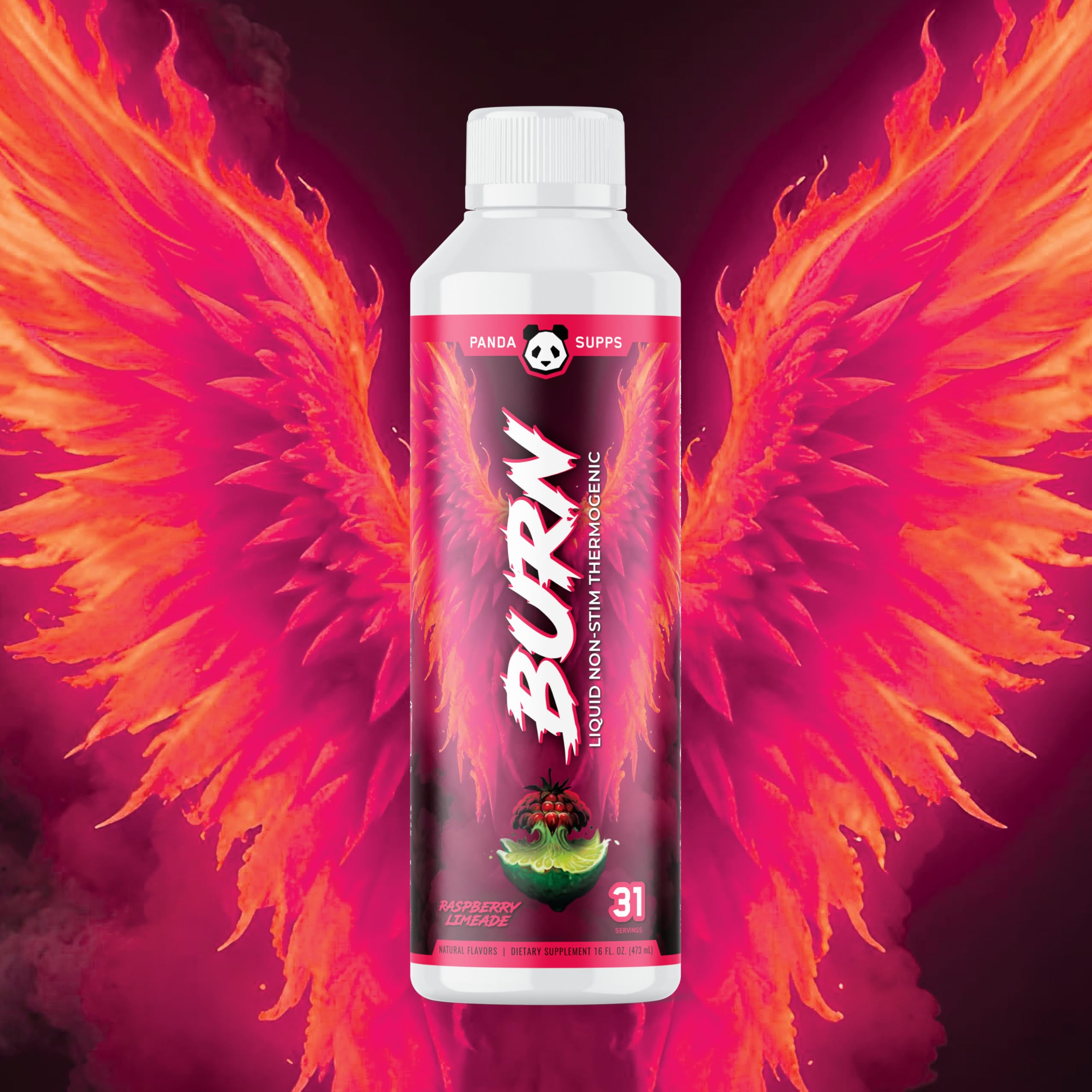 Raspberry Limeade flavor of Panda Supps Liquid Burn